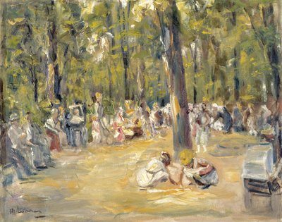 Kinderspielplatz im Berliner Tiergarten von Max Liebermann